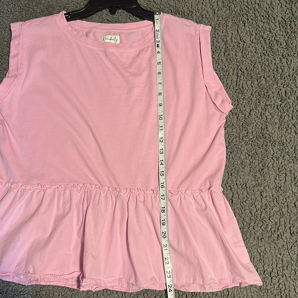 Pink Ruffle Hem Top - Picture 4 of 7
